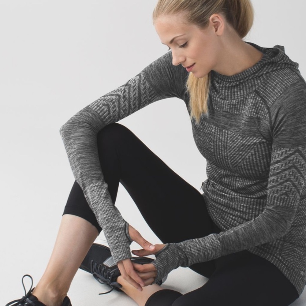 Lululemon Rest Less Hoodie Heathered Black